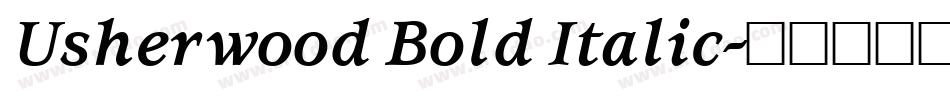 Usherwood Bold Italic字体转换